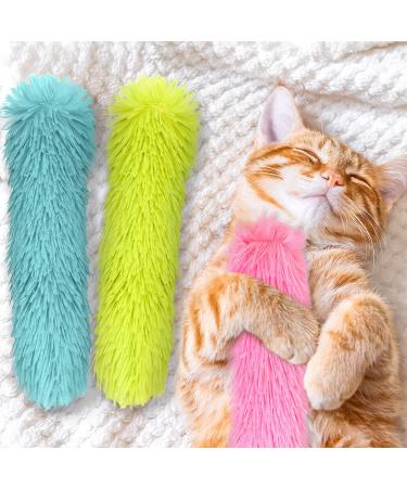 6 Pcs Catnip Interactive Kicker Toy Set - Plush Fabric Sticks for Chasing, Chewing, and Exercising - Catnip Filled Cat Toys for Puppy and Kitty - Grass Green, Blue, Pink - 10.6 Inch - Buy Online on GoSupps.com