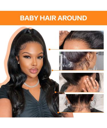 Buy BEEOS 360 Full Frontal HD Lace Wig - 12A Unprocessed Body Wave, Natural Color, 180% Density, Pre-Plucked with Baby Hair - Buy Online on GoSupps.com