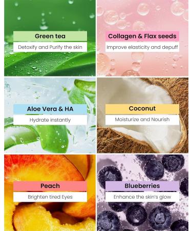 Plantifique Superfood Under Eye Masks Anti Wrinkle 12 Pairs Under Eye Patches with Hyaluronic Acid Green Tea Collagen for Dark Circles and Puffiness - Puffy Eyes Skincare Gel Patches for Women & Men - Buy Online on GoSupps.com