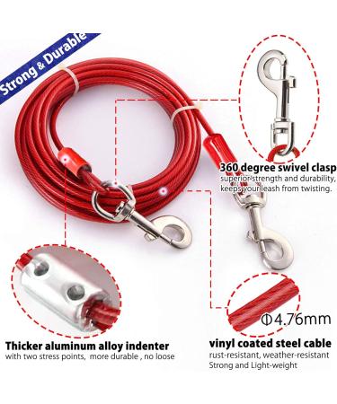Dog Tie Out Cable and Stake - 360 No Tangle Heavy Spiral Dog Yard Stake and Leash for Small Medium Large Dogs Up to 100 lbs - 30ft Dog Chain Leash for Outside Yard Beach Lawn (Red) - Buy Online on GoSupps.com