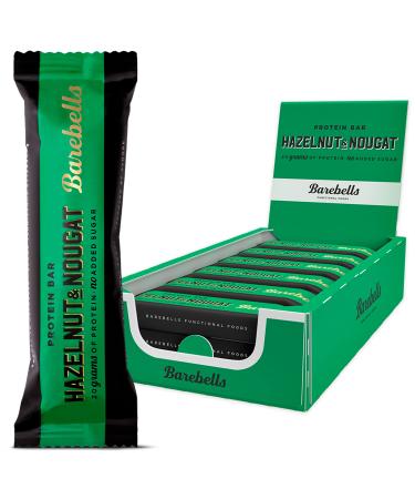 Barebells Protein Bars | 20g protein low carb chocolate bars | after workout low calorie snacks 12 x 55g (Hazelnut & Nougat)