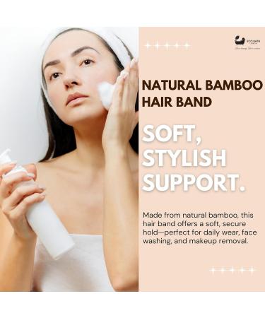 Eco Bath London Bamboo Hair Band - Super Soft Elasticated Headband for Makeup and Skincare Eco-Friendly Bamboo Hairband for Women - Buy Online on GoSupps.com