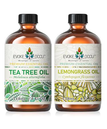 EVOKE OCCU Tea Tree Essential Oil and Lemongrass Essential Oil - 4 Fl Oz