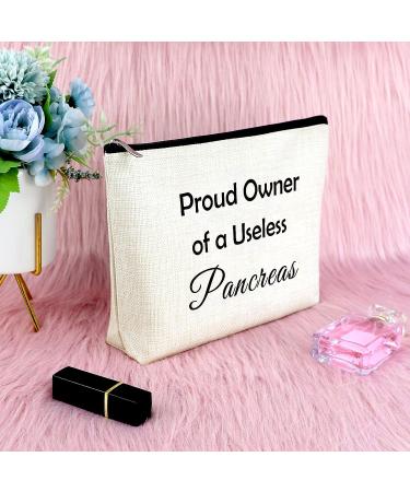 Sfodiary Diabetes Gift Makeup Bag | Diabetic Emergency & Awareness Support for Women | Grandma's Birthday & Christmas Cosmetic Travel Pouch - Buy Online on GoSupps.com