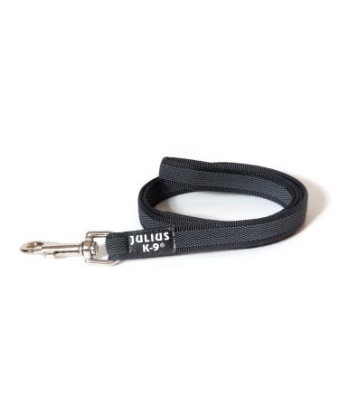 IDC Color & Gray rubberized leash 20 mm x 1.2 m with loop black-grey Black-grey 20 mm x 1.2 m (with loop) - Buy Online on GoSupps.com