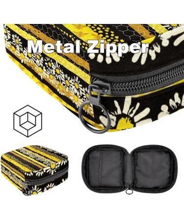 MUOOUM Menstrual Pad Pockets with Zipper - Women's Tampon Organizer (Golden Butterfly Lotus) - 4.7x6.6x6.6 in - Buy Online on GoSupps.com