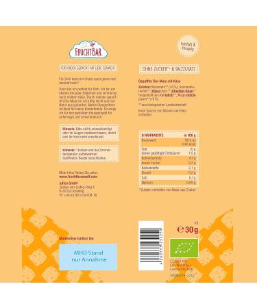 Fertile Organic Crispy Sticks with Corn & Cheese - 8-Pack Sugar & Salt-Free Snack for Babies 12+ Months & Kids 8 x 30g - Buy Online on GoSupps.com
