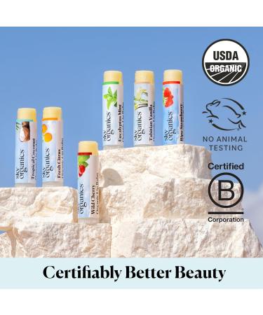 Sky Organics Organic Lip Balm - Family Pack of 6 for Adults & Kids - Buy Online on GoSupps.com