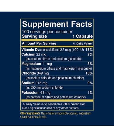 SaltStick Caps: Electrolyte Supplement for Rehydration, Exercise & Sports Recovery - 100 Capsules (Gluten Free, Non-GMO) - Buy Online on GoSupps.com