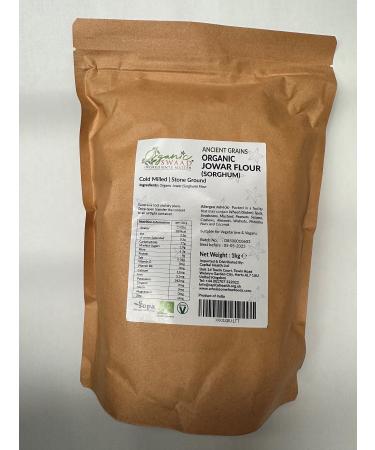 Ancient Grains Organic Sorghum (Jowar) Flour 1kg EU and India Organic Certified - Buy Online on GoSupps.com