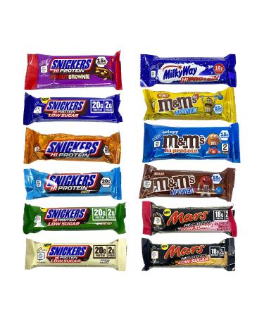 Snickers Mars M&M Bounty Milky Way Protein Bar Mix Box - 12 Bars + Gamer Supps Glucose | Perfect Gift for Athletes & Fitness Enthusiasts - Buy Online on GoSupps.com