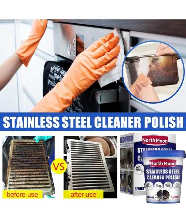 Metal Polish Paste | Stainless Steel Cleaner for Appliances | Industrial Strength Scratches Remover and Cleaner Protects Appliances from Fingerprints Dtt - Buy Online on GoSupps.com