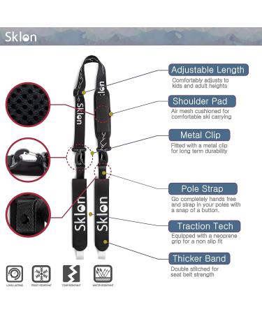 Sklon Ski Strap and Pole Carrier with Boot Strap | Effortlessly Transport Your Ski Gear Anywhere - Buy Online on GoSupps.com