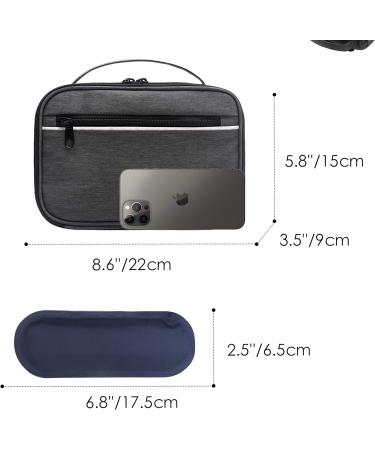 LAVIEVERT Diabetes Travel Carry Bag Insulin Cooler Case Diabetic Medication Cooler Diabetic Care Organizer with a Shoulder Strap and 4 Ice Packs - Dark Gray - Buy Online on GoSupps.com