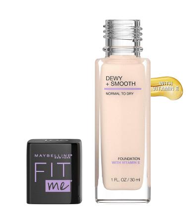 Maybelline Fit Me Dewy + Smooth Foundation - Fair Ivory - 1 Fl. Oz | Flawless Finish Makeup - Buy Online on GoSupps.com