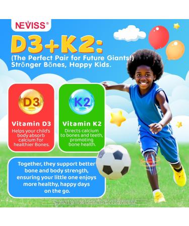 Kids Vitamin D3 K2 Gummies 2 Pack + Omega 3 Gummies for Kids 2 Pack - Buy Online on GoSupps.com
