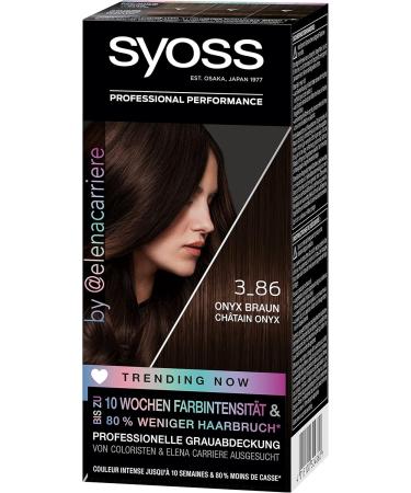 Syoss Color 3_86 Onyx Braun - Permanent Hair Color (3 x 115 ml) | Up to 10 Weeks Intensity & 70% Less Breakage | Shop Now! - Buy Online on GoSupps.com