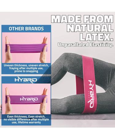 Premium Skin Friendly Hybrid Resistance Bands Set | 5 Strength Levels for Pilates, Physio Therapy & Stretching | Home Gym Workout Bands for Men and Women | Includes FREE Guide and Bag - Buy Online on GoSupps.com