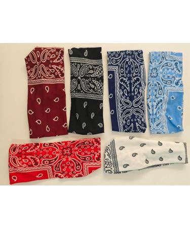 ZUOQIANG 6 Pieces Boho Headband Soft Elastic Hair Bands Women's Hair Bands Wide Elastic Hairband Turban Fashion Hair Accessories Yoga Sports Hairband Bandana Hair Accessories - Buy Online on GoSupps.com