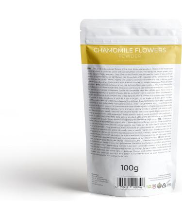 Mystic Moments Chamomile Flowers Powder 100g - Pure and Natural Relaxing Botanical for Tea and Skincare - Buy Online on GoSupps.com