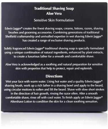 Edwin Jagger SSAVT Aloe Vera Natural Shaving Soap 65g Travel Tub - 99.9% Pure Aloe Vera - Buy Online on GoSupps.com