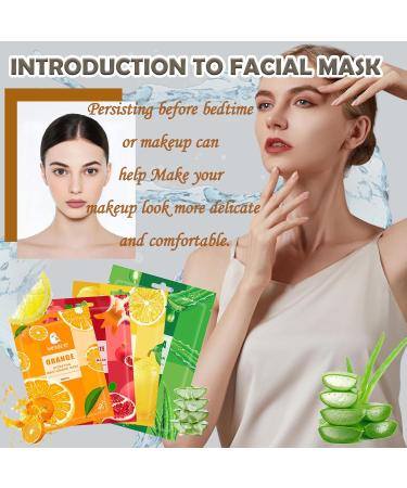 20 Combo Face Sheet Masks Set - Moisturizing & Hydrating Skincare Kit for Women Men Moms & Gifts | Perfect Facial Mask Gift Set - Buy Online on GoSupps.com