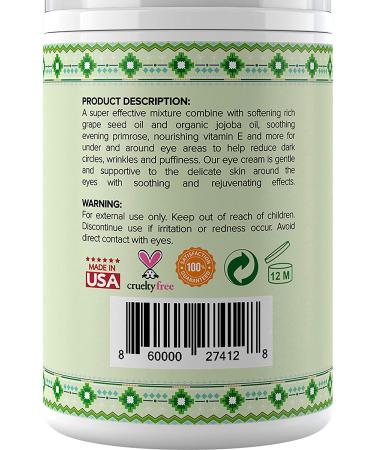 Nourishing Eye Cream for Dark Circles & Puffiness | Organic Jojoba Oil & Vitamin E - Simplified Skin 1.7 oz - Buy Online on GoSupps.com