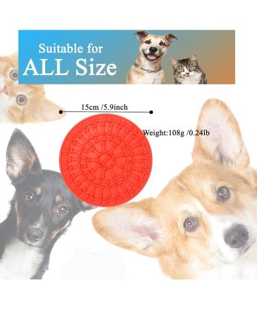 Buddy Treat Mat Perfect Curve Lick Pad Dog Washing Licky Pad- Dogs Bath Buddy- Grooming Helper- Super Suction- Just Add Peanut Butter Red - Buy Online on GoSupps.com