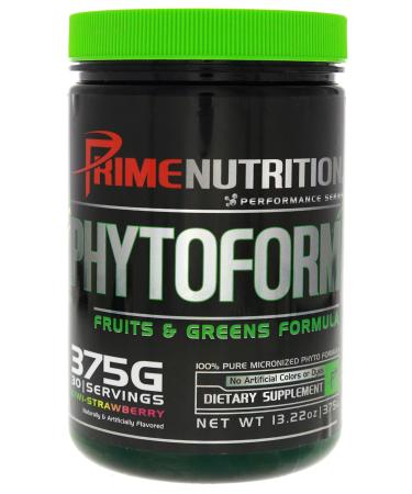 Phytoform | Fruits & Greens | Prime Nutrition | 375g | 30 Servings (Kiwi-Strawberry)