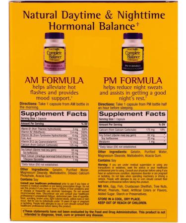 Menopause Balance: Soy Calcium Black Cohosh AM/PM Formula (60 Capsules) - Buy Online on GoSupps.com