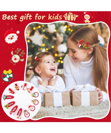 12 Pieces Christmas Girls Hair Accessories Set Hair Clips and Hair Ties Christmas Snap Hair Clips Women Snap Barrette Hairband Girls Hairpin for Children and Adults style 1 - Buy Online on GoSupps.com