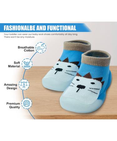Dookeh Baby Shoes Soft Sole Sneakers 18-24 Months Blue - Toddler First Walking Shoes for Boys and Girls - Buy Online on GoSupps.com
