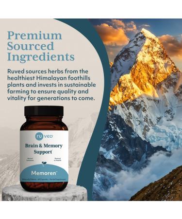 ruved Memoren - Bacopa Supplements Organic Bacopa Monnieri Gotu Kola Gingko & Ashwagandha for Memory & Focus Cognitive Support Pill for Adults - 60 Vegetarian Capsules (1 Count) - Buy Online on GoSupps.com