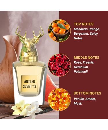 Antler Scent'13 - Luxurious Arabian Perfume for Women | Chypre Floral Scent | Alcohol Free & Long Lasting Parfum 3.4 Fl. Oz. - Buy Online on GoSupps.com
