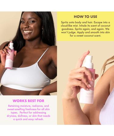 Kopari Coconut Spritz Mist - Hydrating Scented Body Spray with 100% Organic Coconut Oil - Buy Online on GoSupps.com