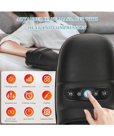 Hand Massager with Auto-Roller Massage, Cordless Hand Massager with Heat and Compression, Hand Massager for Arthritis and Carpal Tunnel with 6 Modes & 6 Intensities, Support Using While Charging - Buy Online on GoSupps.com