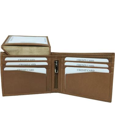 BMF Embroidered Genuine Leather Wallet Brown Authentic - Buy Online on GoSupps.com