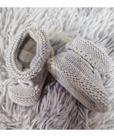 Royal Icon Baby Booties 0-3 Months - Warm & Safe Baby Slippers - Knitted Bow Baby Boots - Grey Ri359 - Buy Online on GoSupps.com