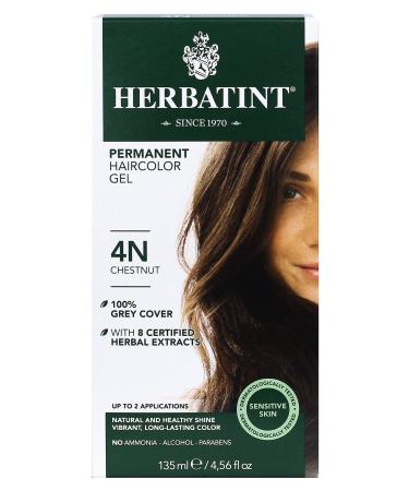 Herbatint Permanent Haircolor Gel 4N Chestnut 4.56 fl oz (135 ml)