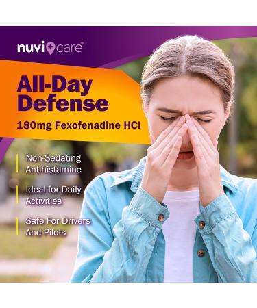 Fexofenadine 180mg - 24 Hour Allergy Relief Antihistamine Non-Drowsy Compare to Allegra (18 Count) - Fast Shipping Worldwide - Buy Online on GoSupps.com