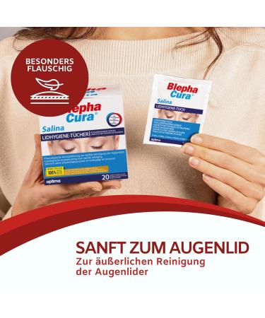 Buy Blephacura Salina 20x Sterile Eye Cleaning Towels | 100% Viscose Eyelid Hygiene Pads for Optimal Eye Care - Buy Online on GoSupps.com