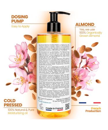 100% Natural Cold-Pressed Almond Oil for Pregnancy & Infant Care - Anti-Stretch Marks Hair Mask Moisturizing - 1000ml Essential Oil - Buy Online on GoSupps.com