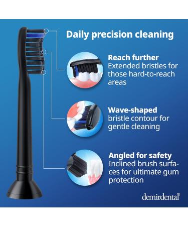 Active Charcoal Medium Toothbrush Heads for Philips Sonicare - HX9058mb Replacement - 8 Pack for Natural Cleaning - Buy Online on GoSupps.com