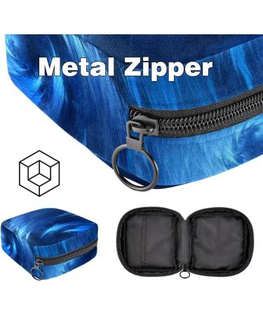 Spiral Wave Curl Digital Art Menstrual Pad Bag | Portable Sanitary Napkin Case for Teen Girls & Women - Buy Online on GoSupps.com