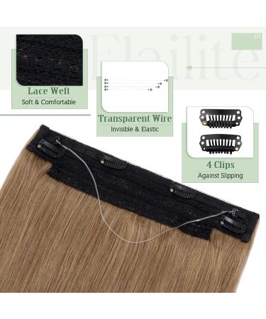 Elailite Secret Wire Hair Extension Invisible Headband With Clips One Piece Real Human Hair Straight (#06 Light Brown 18 Inch (95 g)) 18 Inch (95 g) #06 Light Brown - Buy Online on GoSupps.com