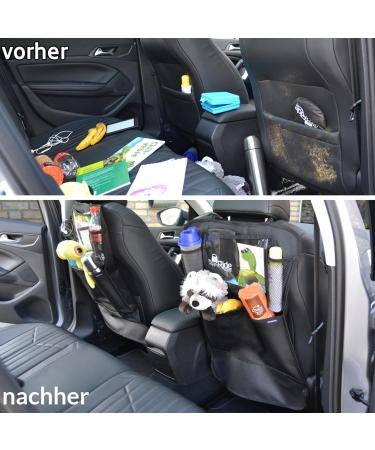 Myhappyride Backrage Protection - 2-Piece Car Back Seat Organizer with iPad/Tablet Compartment | Waterproof Kick-Mat Protection for Kids | Universal Fit - Buy Online on GoSupps.com