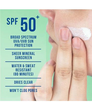 BLUE LIZARD Sheer Mineral Sunscreen SPF 50 Duo Pack for Face & Body Non-Greasy Sunscreen Lotion 2 Count 89ml Tube 48g Tube - Buy Online on GoSupps.com