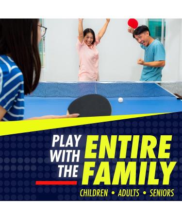 NIBIRU SPORT Ping Pong Paddles Set - Professional Table Tennis Rackets with Balls, Retractable Net, Posts, Storage Case - 4 Player Complete Set - Buy Online on GoSupps.com
