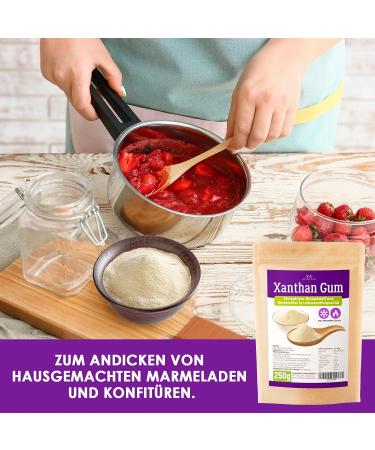 Xanthan Gum Powder 250g | Vegan & Gluten-Free Stabilizer for Ice Cream Soups & Sauces | Food Quality Binder - Buy Online on GoSupps.com
