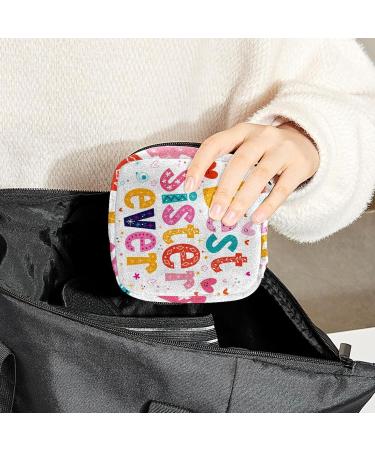 Period Bag Sanitary Napkin Storage Bag & Travel Makeup Pouch - Best Sister Ever Color1521 - Buy Online on GoSupps.com